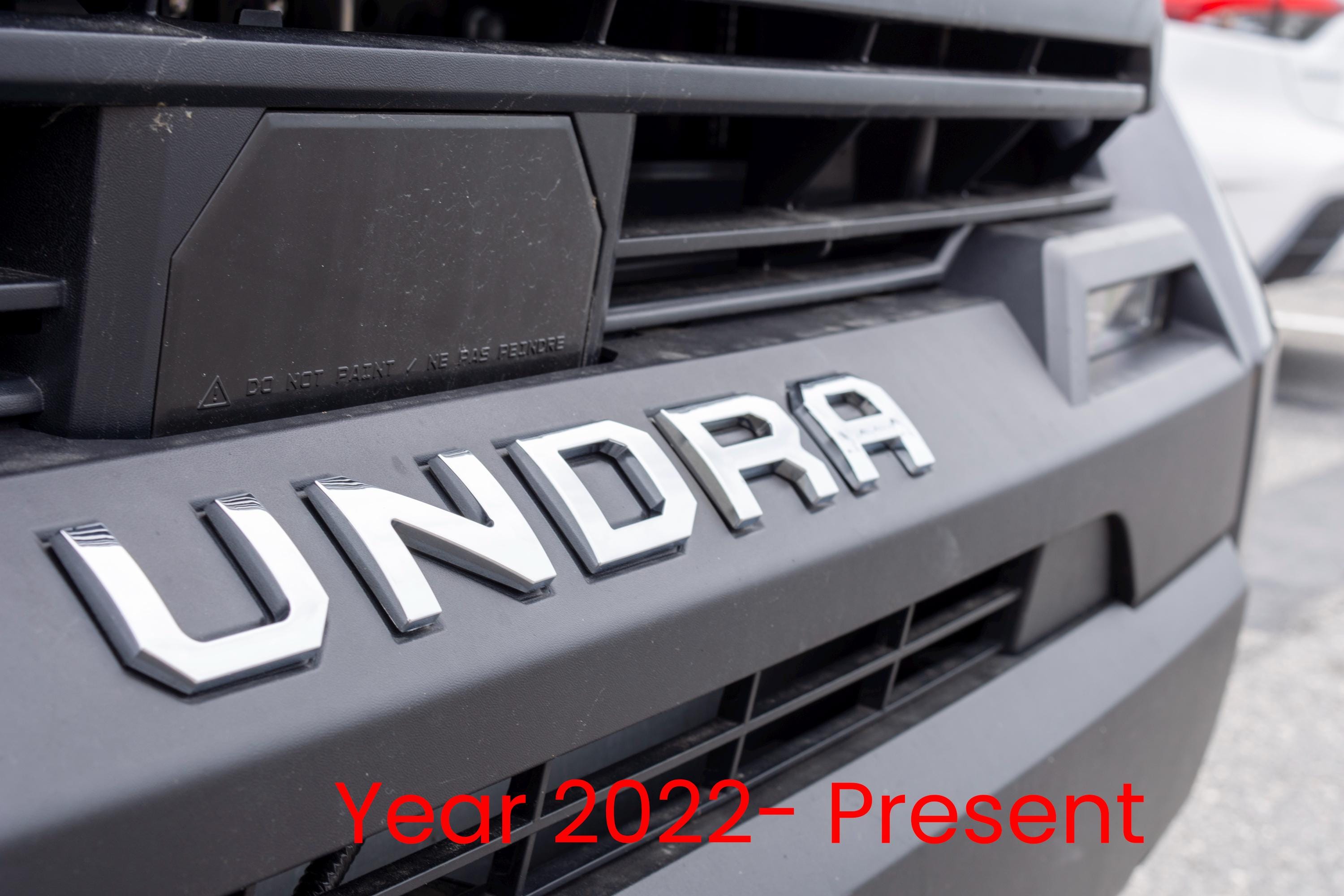 Chrome Premium 3D Color Matched Letters for 2022-2026 Tundra Front