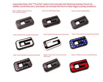 Gloss Black Door SLE Yukon Emblems 2021-2024 GMC Yukon Yukon XL Overlay