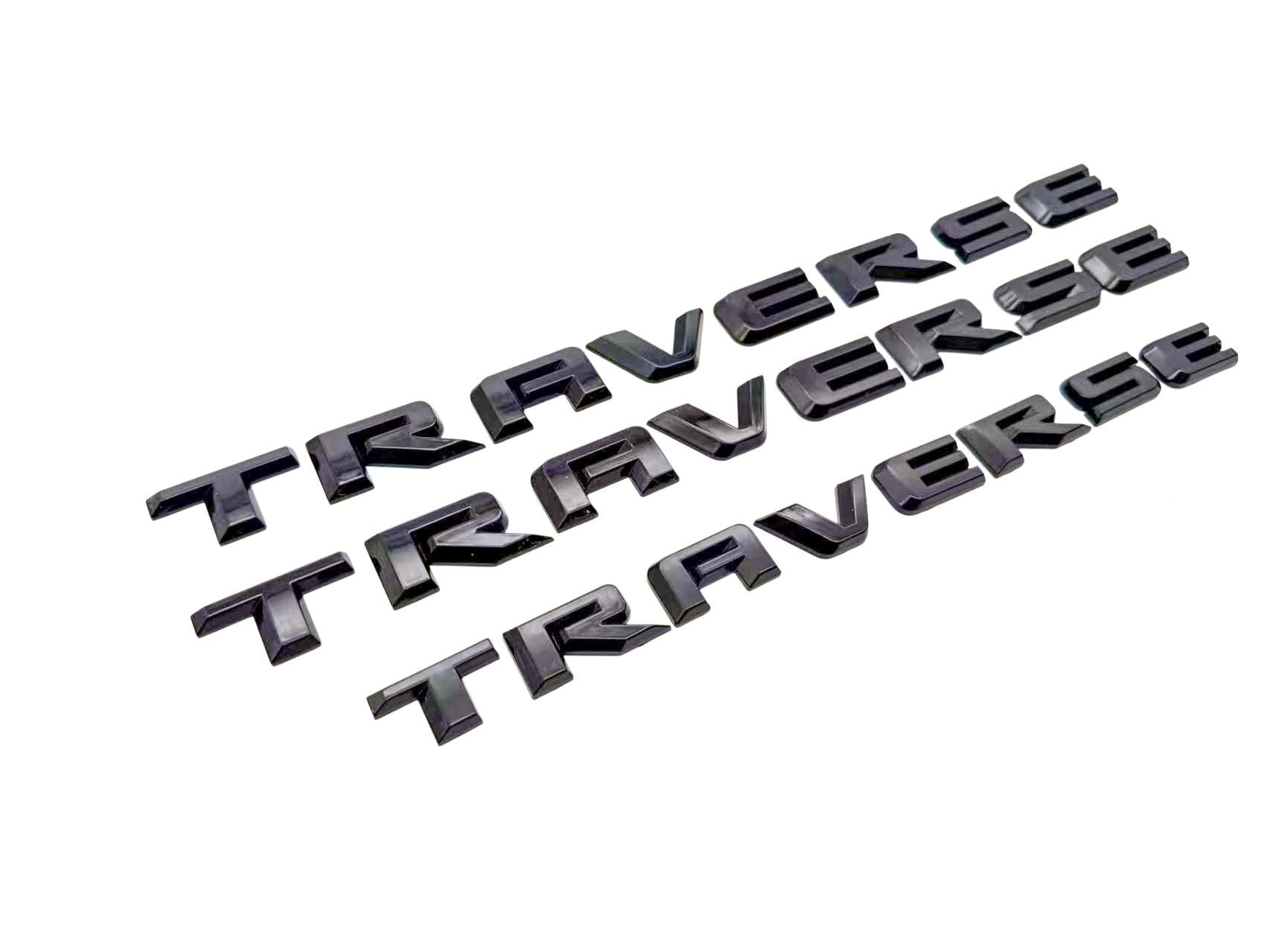 Black Traverse Lt RS Overlay Letters Emblem Set - Fits 2025-2026 ...