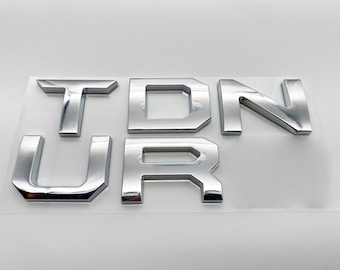 Chrome Premium 3D color matched Letters for 2022-2026 Tundra Front Bumper
