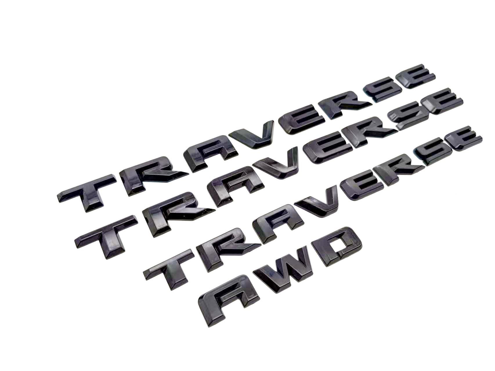 thumbnail image 2 of Chrome 'Traverse' Letter Emblem Set - Door & Liftgate Nameplate Badge For 2018+ Models 2 of 4