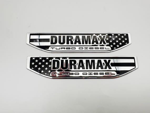 thumbnail image 2 of Tailgate Side Emblem Badge For 2015-2021 High Country Premier Duramax Trucks - 4pc Gloss Black 2 of 13