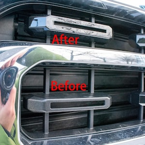 Gloss Black Grille Insert Trim Compatible with 2021-2023 Ford F-150 XL/XLT - Adhesive Backed Custom Fit Overlay