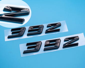 392 Gloss Black Fender Badges  Emblem Angry Aggressive Car Badge | 2 BADGES | 345 3D Fender Badges