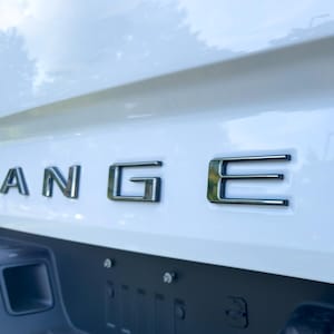 Chrome with Black Outline Raised Tailgate Insert Letters Tailgate Letters Insert Plastic ABS Badge Fits 2024 and up Ford Ranger Tailgate