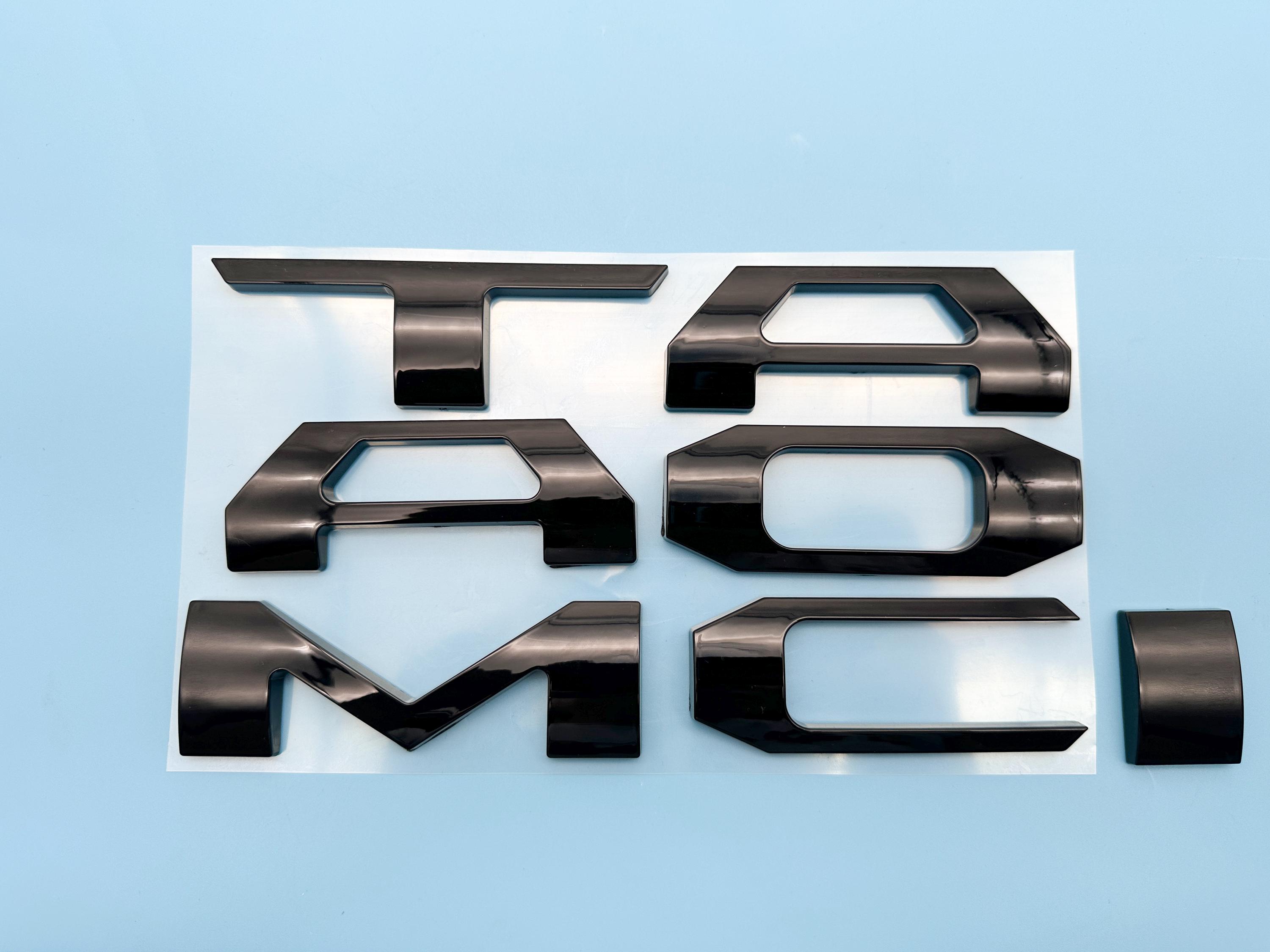 Gloss Black Raised Tailgate Insert Letters Tailgate Letters Insert Plastic ABS Badge Fits 2024-2025 Toyota Tacoma
