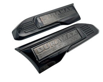 Black emblem Fit For 2020-2026 GMC Sierra 2600HD 3500HD SIERRA HD 6.6L V8 Duramax Fender Vent Emblem Kit Black 86790687