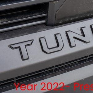 Matte Black Premium 3D color matched Letters for 2022-2024 Tundra Front Bumper