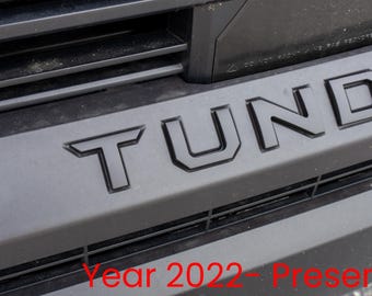 Matte Black Premium 3D color matched Letters for 2022-2024 Tundra Front Bumper