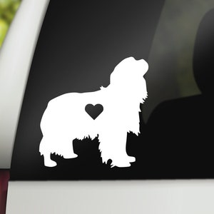 Cavalier King Charles Spaniel Heart Decal, Cavalier Decal, Cavalier Sticker, Car Decal, Vinyl Decal, Laptop Sticker, Tumbler Decal