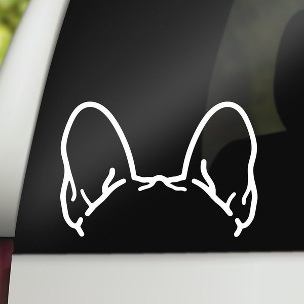 Frenchie Ears Decal, Frenchie Sticker, French Bulldog Decal, Frenchie Mom, Frenchie Car Decal, Laptop Decal, Window Decal, Vinyl Decal