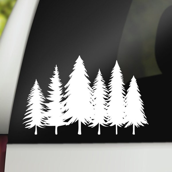 Fir Trees Decal, Fir Trees Sticker Tree Decal Tree Line Decal, Car Decal, Truck Decal, Window Decal, Vinyl Decal