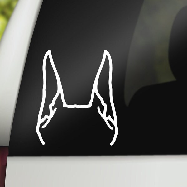 Doberman Ears Decal, Doberman Sticker, Doberman Decal, Doberman Mom, Doberman Car Decal, Laptop Decal, Window Decal, Vinyl Decal