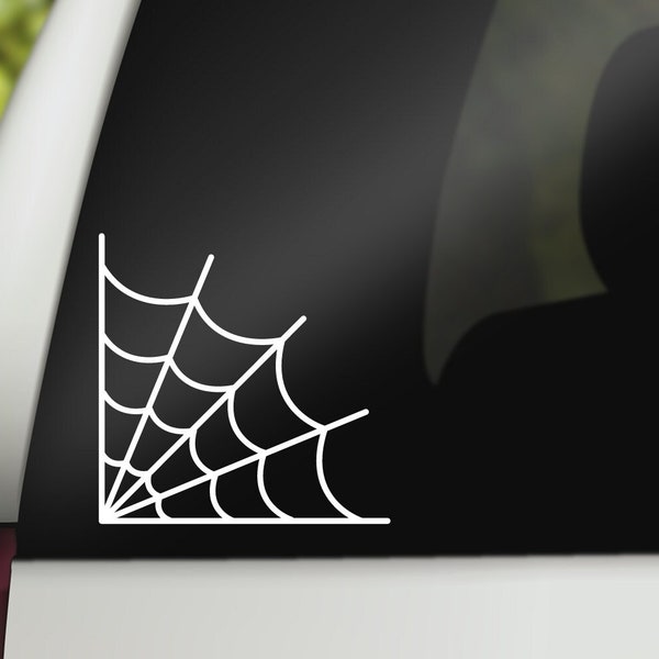Corner Spider Web Decal, Spider Web Vinyl Sticker, Spider Web Car Decal, Halloween Decal, Halloween Sticker, Goth Decal, Goth Vinyl Sticker