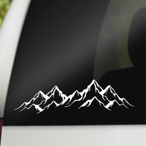 Mountain Range Decal, Mountain Decal, Mountain Sticker, Explore Decal, Adventure Decal, Camping Decal, Nature Decal, Hiking Decal, Car Decal