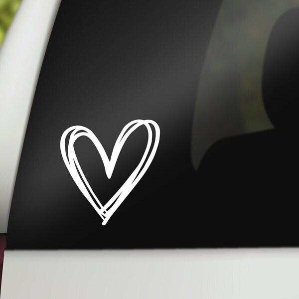 Heart Car Decal Etsy
