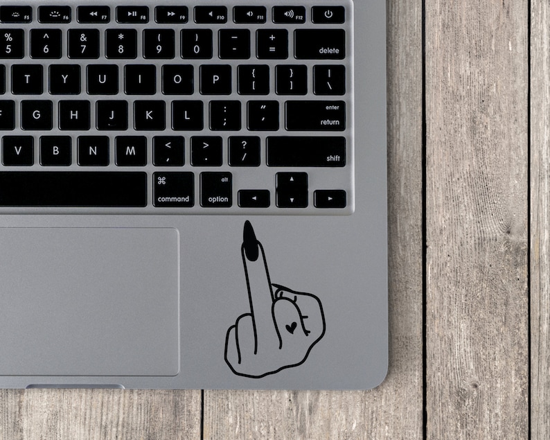 Middle Finger Decal MANY Colors Available Girly Middle - Etsy