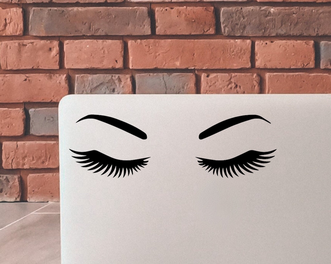 Eyelash Decal, Lashes Decal, Eyelash and Eyebrow, Makeup Decal, Eyelash
