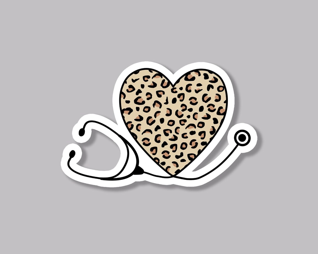 Cheetah Stethoscope Sticker, Stethoscope Sticker, Nurse Sticker