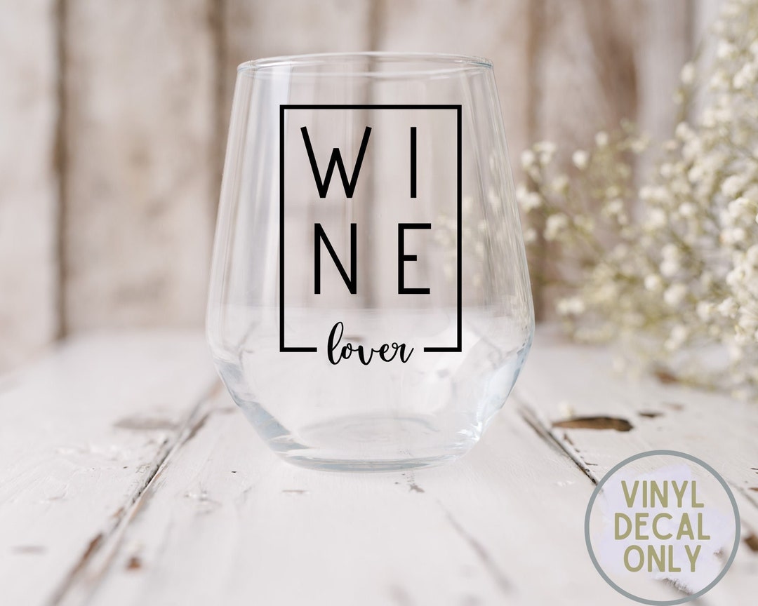 Wine Lover Decal, Minimalistic Decal, Wine Decal, Wine Sticker, Wine