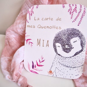 Carte à quenottes, Carte dents bébé, Animaux, Pingouin, Carte artisanale, Fait main Souvenir, Cadeau