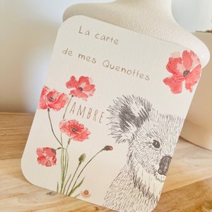 Carte à quenottes, Carte dents bébé, Animaux, Koala, Fait main, Carte Artisanale, Souvenir, Cadeau