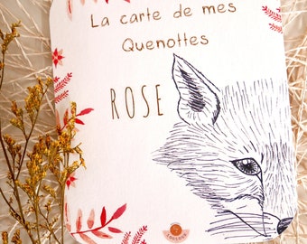Carte à quenottes, Carte dents bébé, Carte Artisanale, Animaux, Renard, Fait main, Souvenir, Cadeau