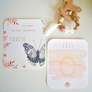 Carte à quenottes, Carte dents bébé, Fait main, Animaux, Papillon, Carte Artisanale, Fait main, Souvenir, Cadeau