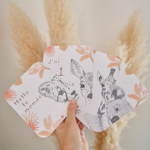 Cartes étapes bohème ou jungle , Cartes étapes bébé , Carte naissance , Carte fait main , Carte bébé , Baby shower, Animaux
