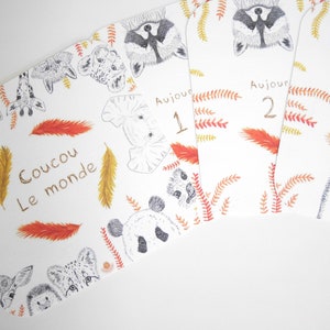 Cartes étapes , Cartes étapes bébé , Carte naissance , Carte fait main , Carte bébé , Baby shower, Animaux