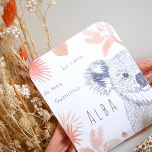 Carte à quenottes, Carte dents bébé, Fait main, Animaux, Guépard, Carte Artisanale, Fait main, Souvenir, Cadeau image 6