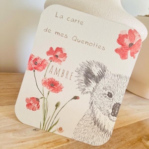 Carte à quenottes, Carte dents bébé, Carte artisanale, Animaux, Hérisson, Souvenir, Cadeau, Noël image 8