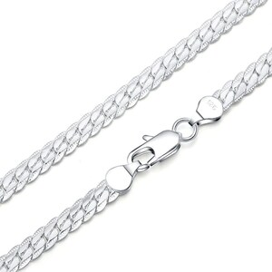 Pure 925 Silver Bracelets for Men Women 5mm Snake Chain | Etsy