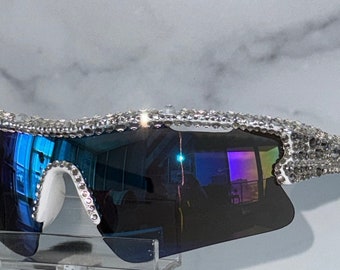 Gafas de sol envolventes Crystal Shield - Plateadas