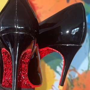 3 inch red bottom heels shop