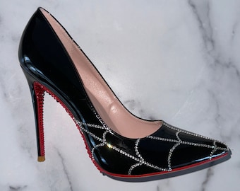 Hand Painted Spider Web Heels / Halloween Heels / Halloween