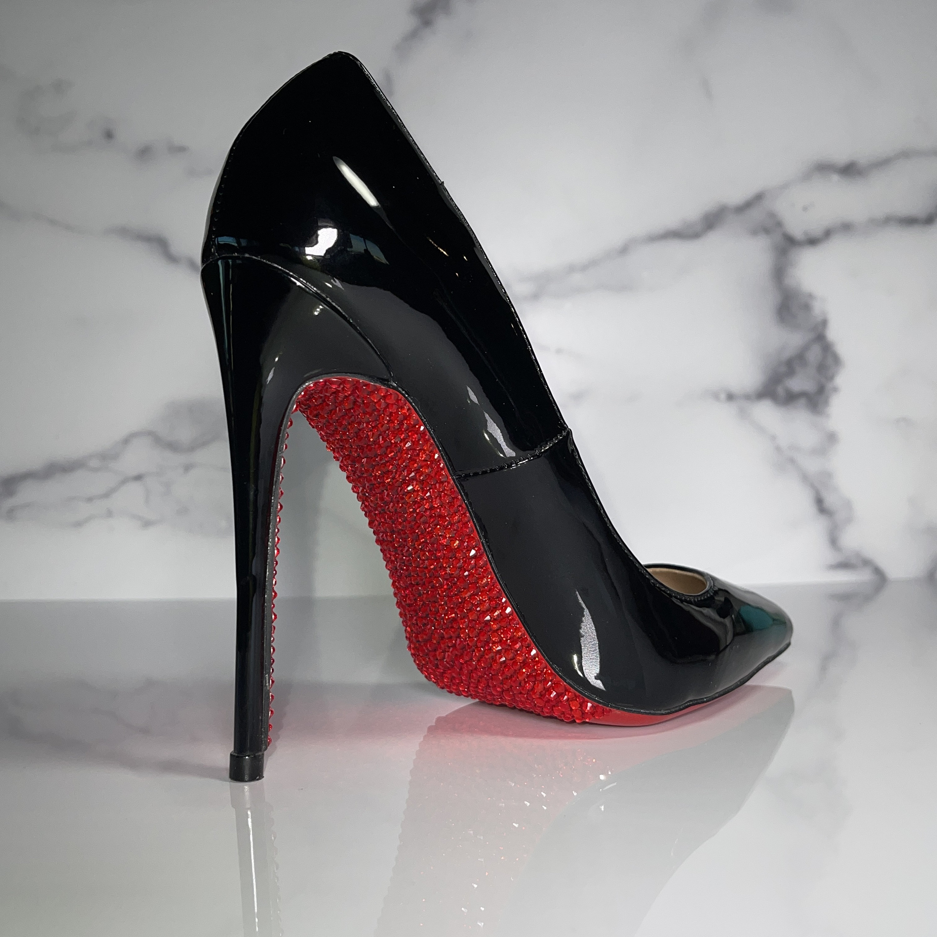 Crystal Red Bottoms Stiletto Pumps Formal Party Y2K US 