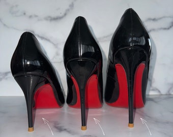 Black sparkly red bottoms sales