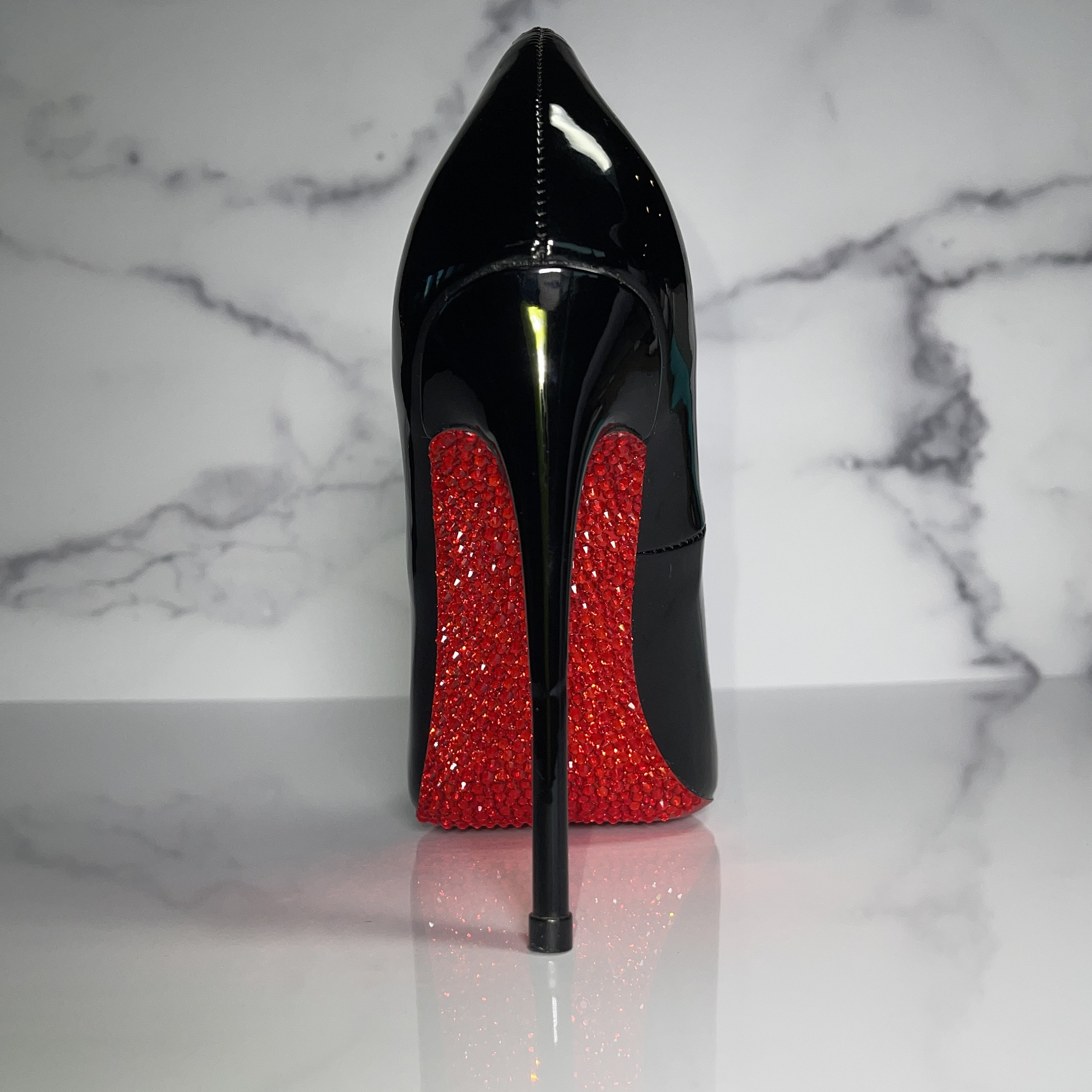 Crystal Red Bottoms Stiletto Pumps Formal Party Prom 