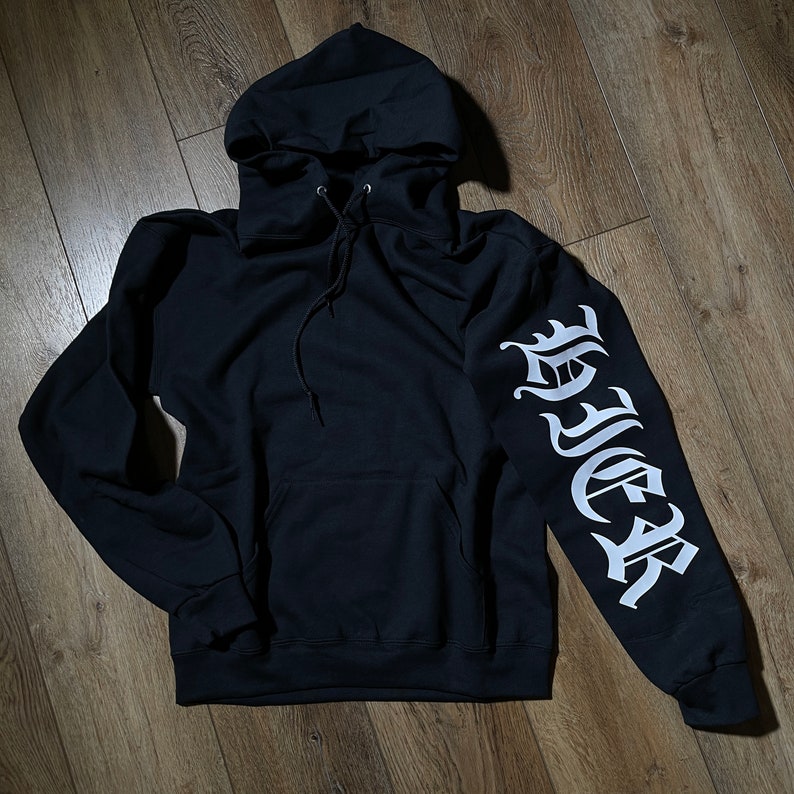 Custom Graphic Hoodie With Name on Arm Sizes S to XXL Add Etsy