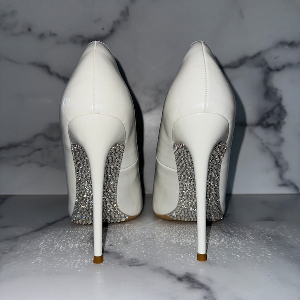 Women's Crystal Stiletto High Heel Pumps with Designer Crystal Heels main image 0