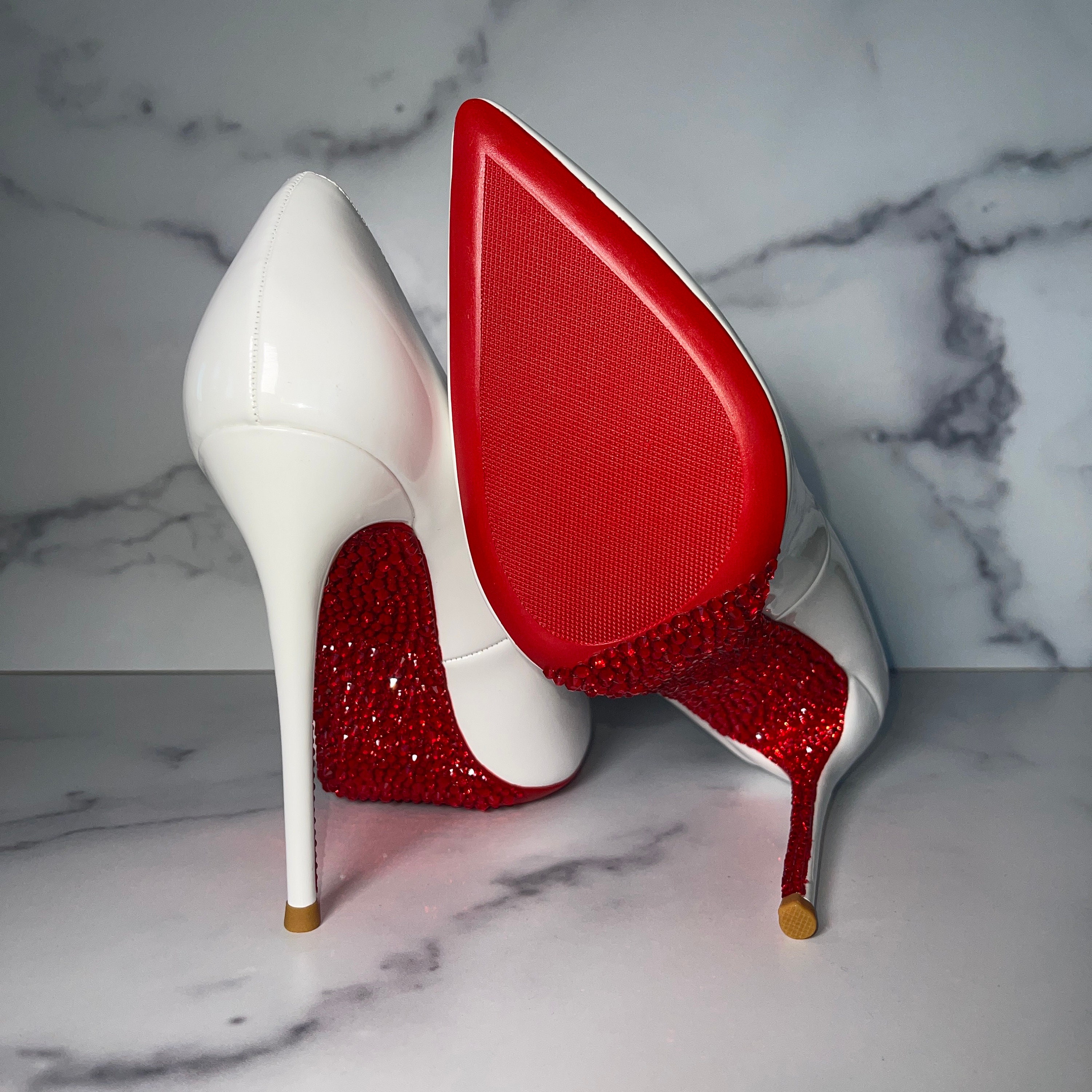 Crystal Red Bottoms Stiletto Pumps Formal Party Y2K US -  Israel