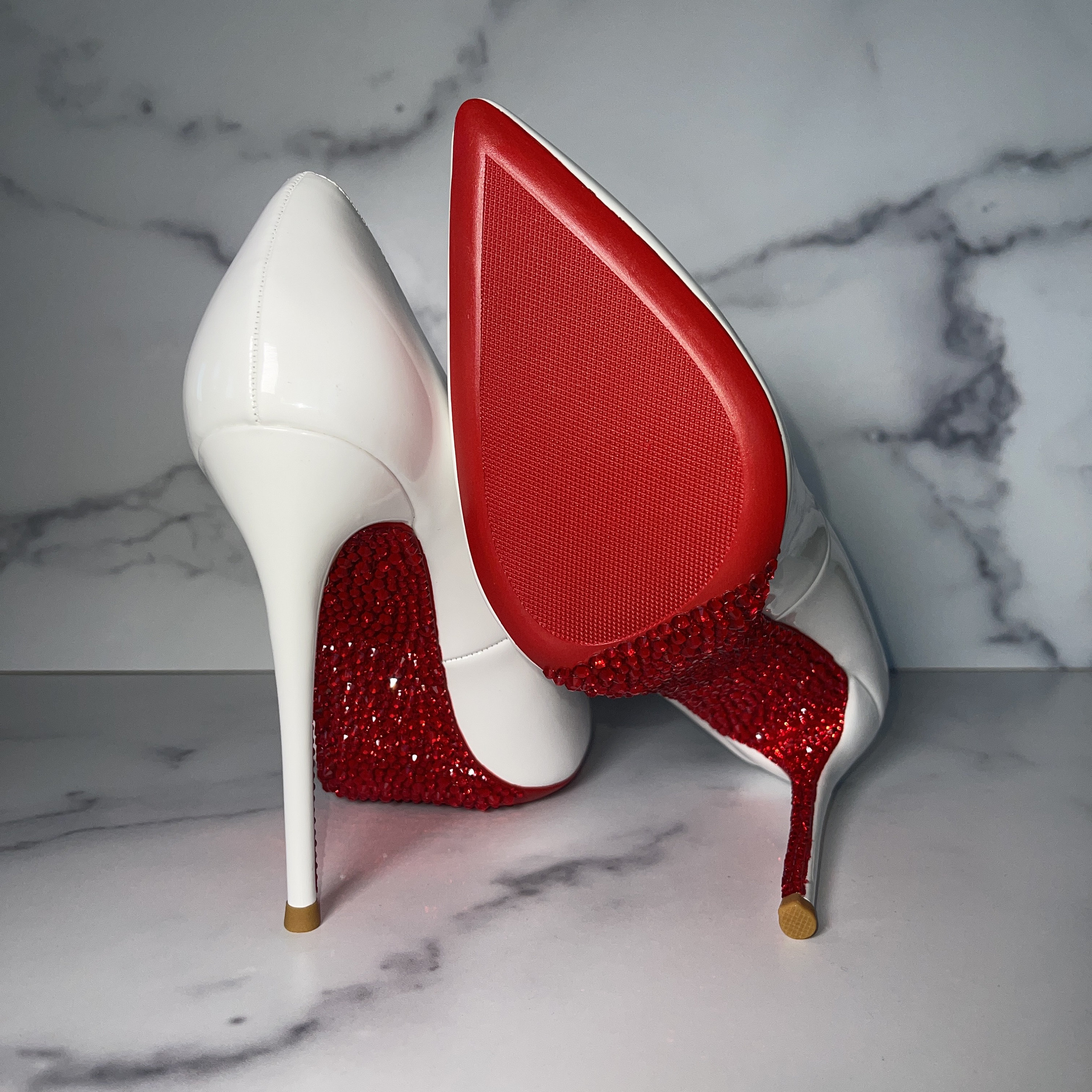 Crystal Red Bottoms Stiletto Pumps Formal Party Y2K US -  Israel