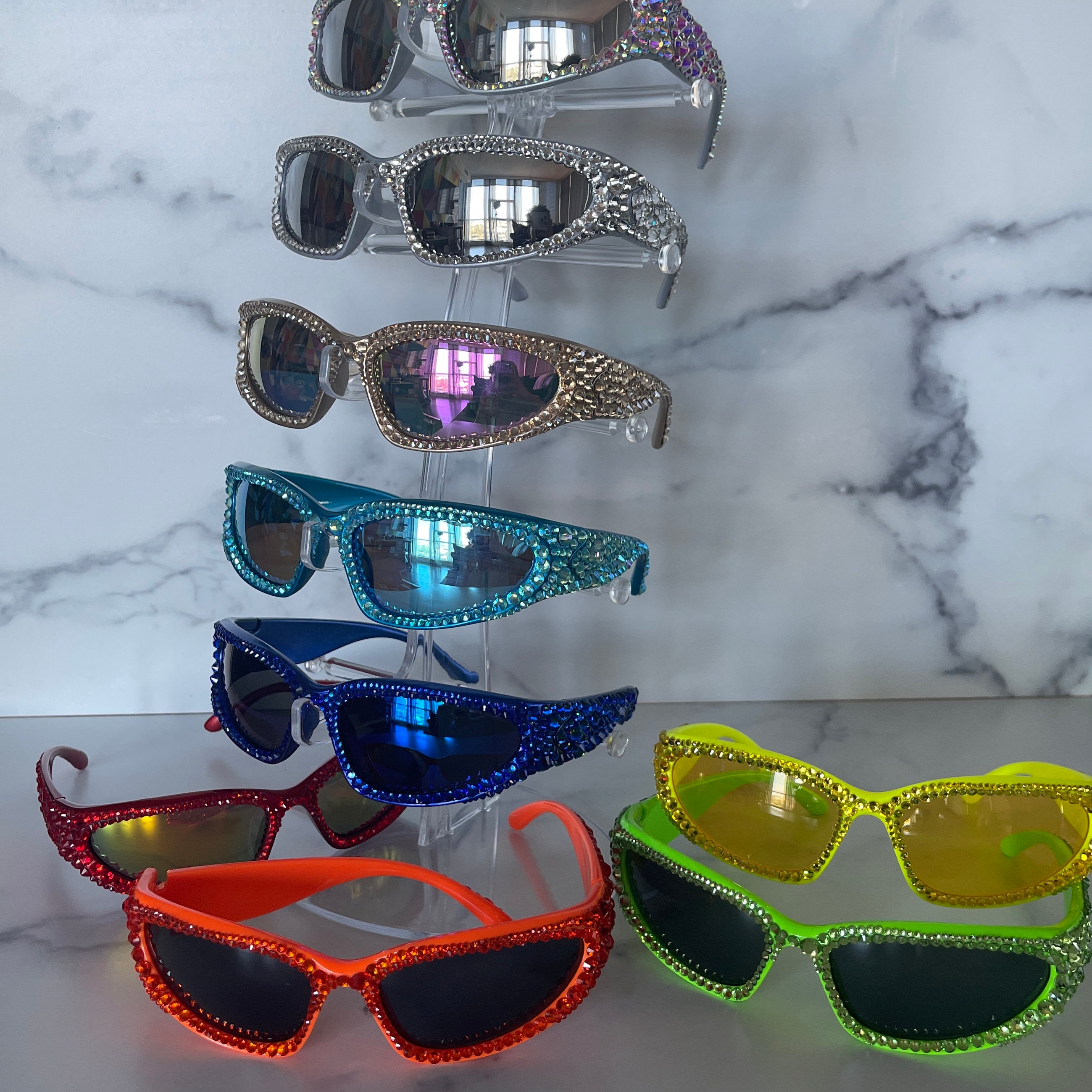 Gold Crystal Sunglasses | Fashion Accessory, Bling Wrap 