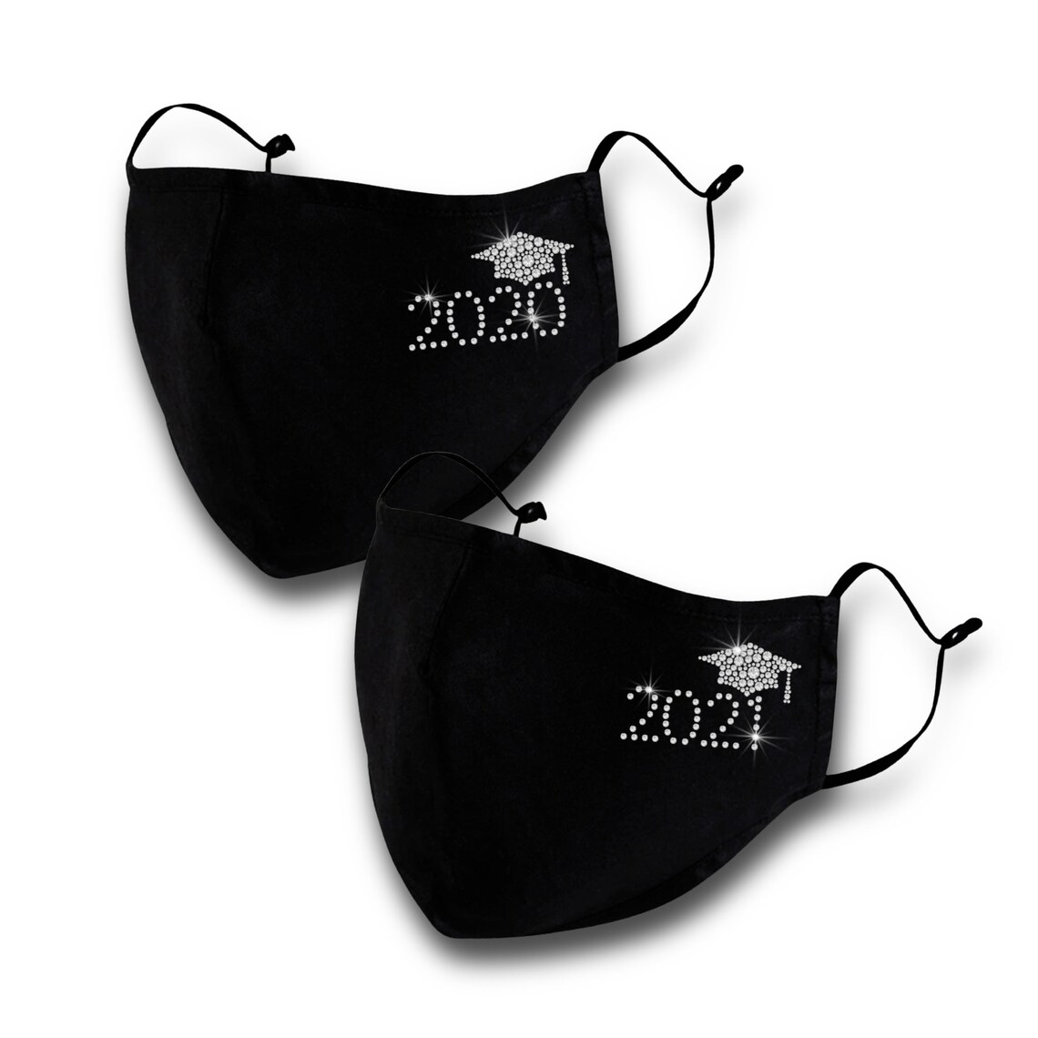 Graduation Face Mask 2022 or 21 With Grad Cap in Crystal Etsy