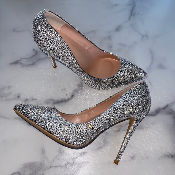 Big Rhinestones shoes  Rhinestone shoes, Rhinestone high heels