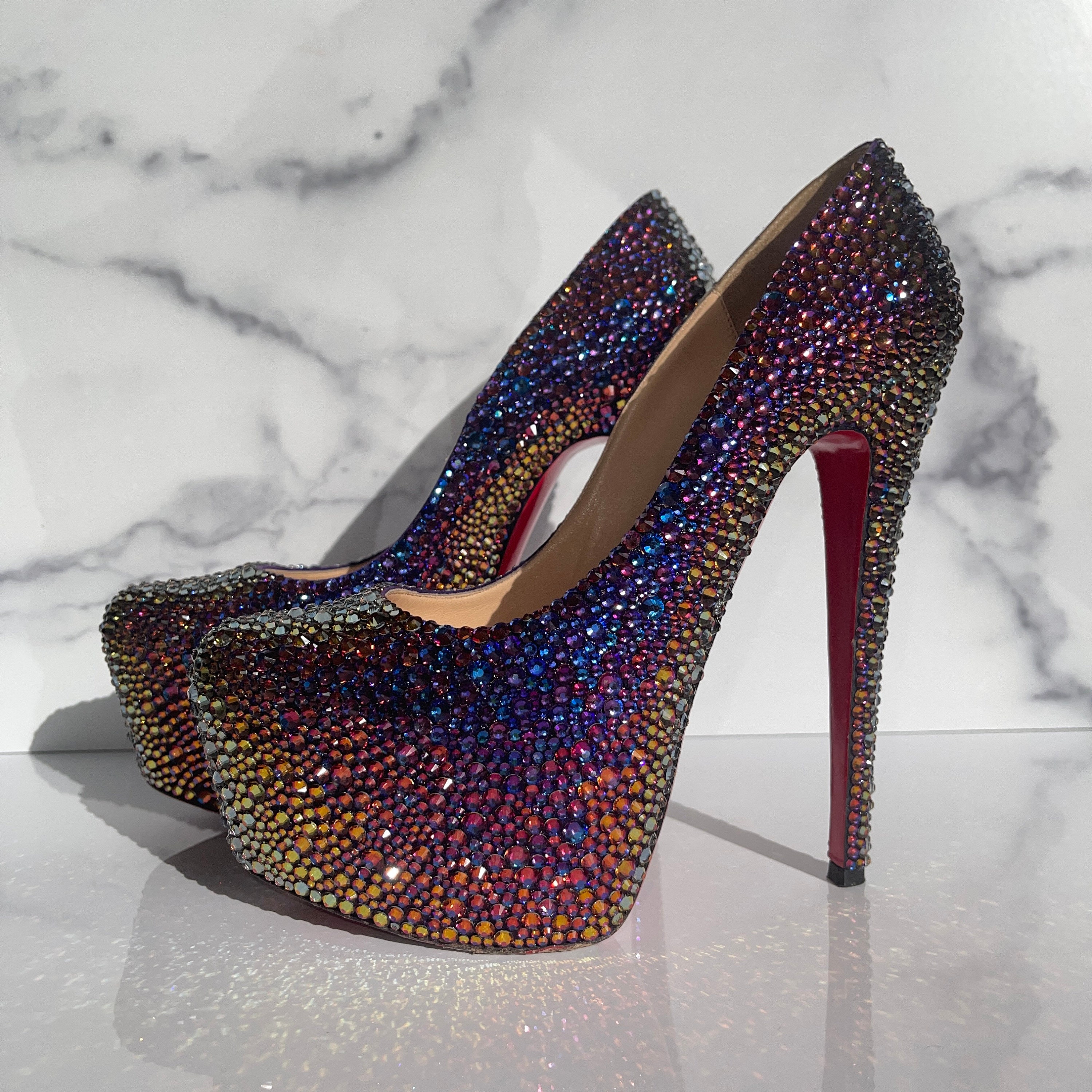 Christian Louboutin Strass Crystal Shoes 38 Size 5 Wedding Shoes. Never worn