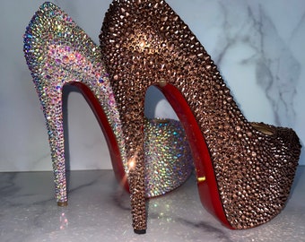 Servicio de Cristal - Transforma, restaura y renueva tus zapatos de tacón de aguja, zapatos de plataforma o tacones de piel con brillantes cristales, o compra un último par.