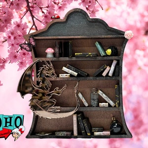 Miniature Bookshelf - Perfect Gift for Booklovers and Book Decor - Dragon Miniature Bookshelf - Anxiety Miniature Bookshelf - 1 12 scale