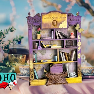 Miniature Bookshelf - Book Lover Gift - Book Lover Room Decor - Mini Bookshelf - Miniature Book Nook - Romance Book Gift- Miniature books